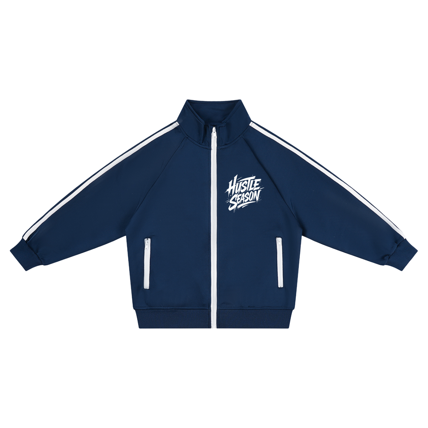 Kids HUSTLE SEASON ’ Contrast Tape Coach Jacket ODMPOD