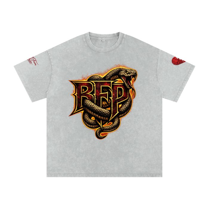 FLAME BFP Snow Washed Oversized Cotton T-Shirt ODMPOD