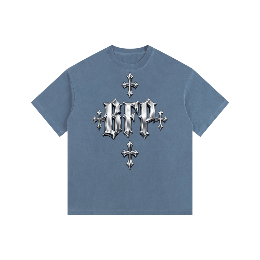 CHROME FUTURE Vintage Washed Oversized Cotton T-Shirt