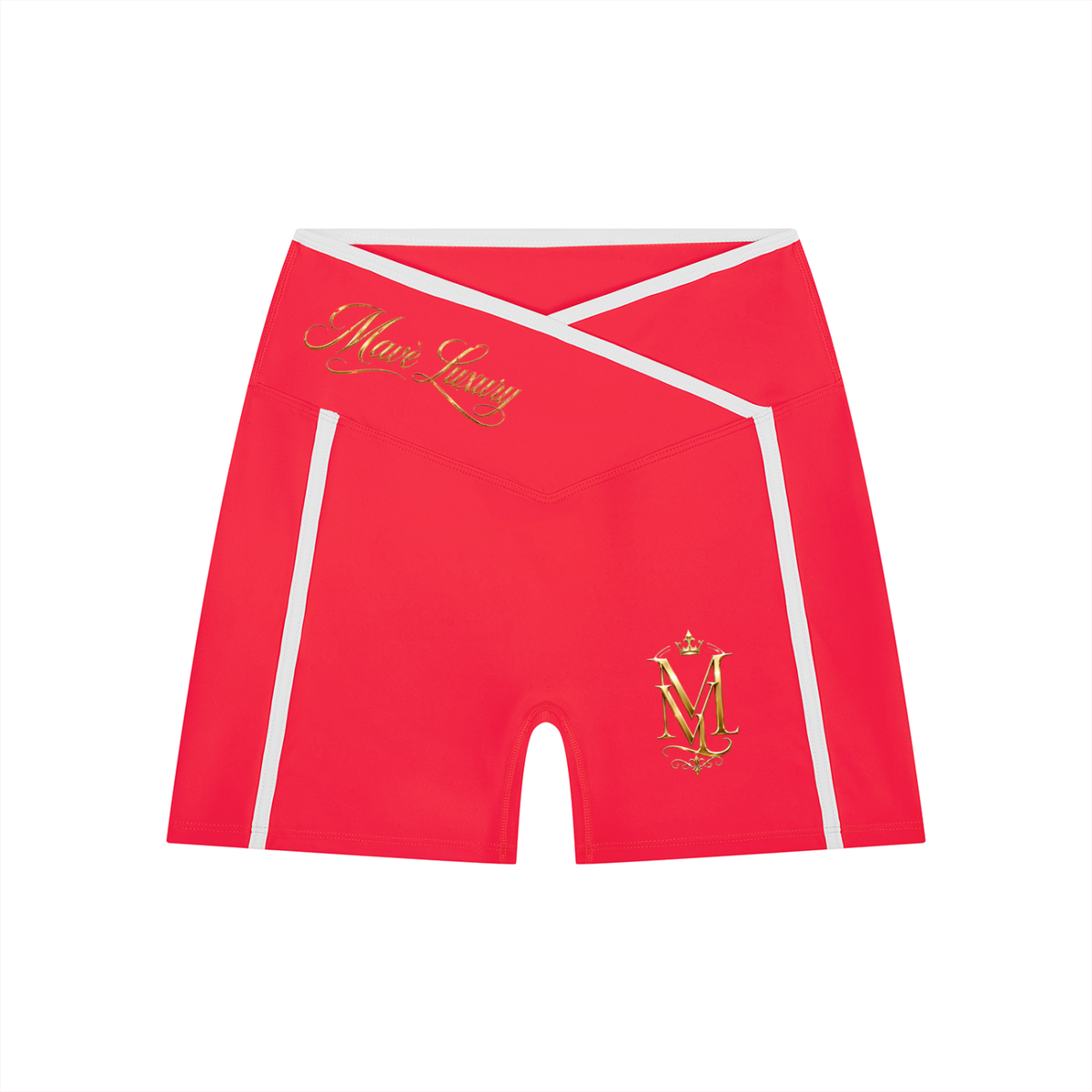 MAVÈ LUXURY Women’s High Rise Color Block Yoga Shorts