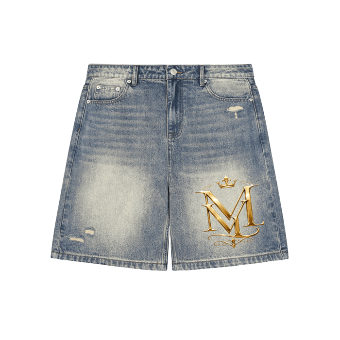 Faded Distressed Baggy Denim Shorts ODMPOD