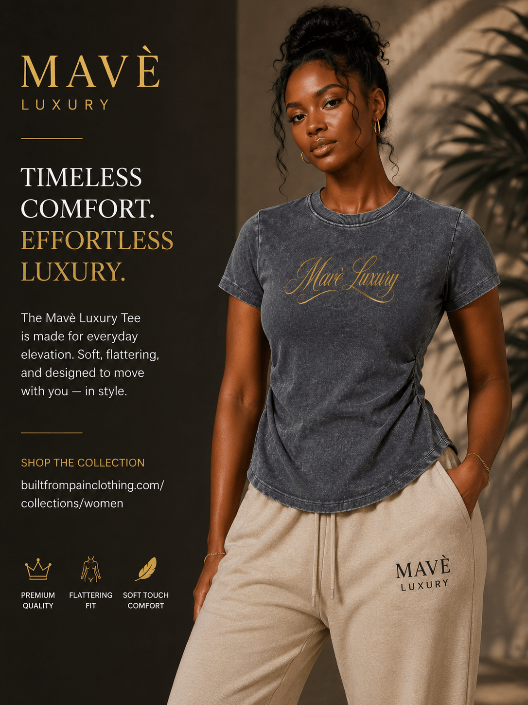 MAVÈ LUXURY Vintage Washed Bodycon Cotton T-Shirt ODMPOD