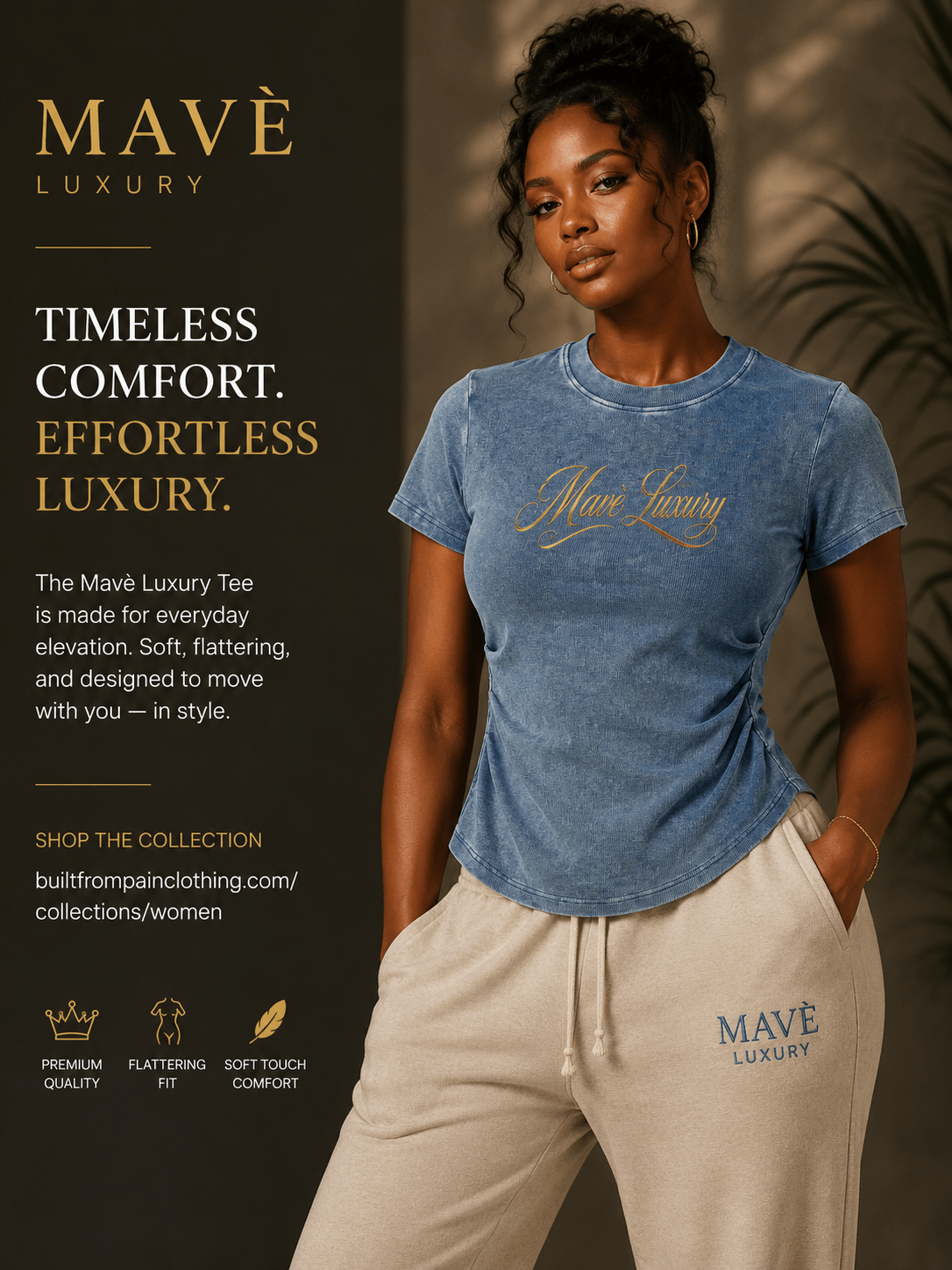 MAVÈ LUXURY Vintage Washed Bodycon Cotton T-Shirt ODMPOD