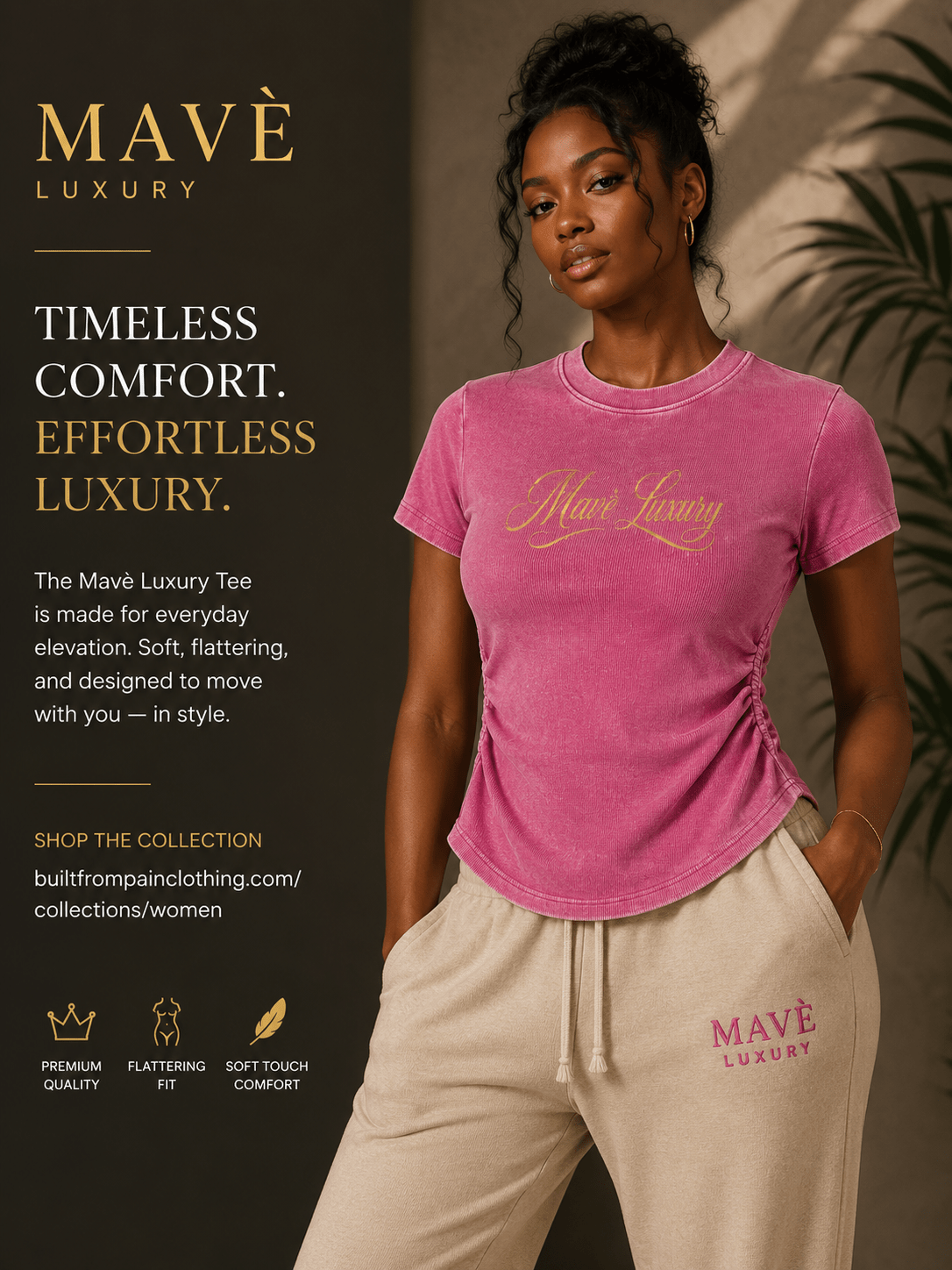 MAVÈ LUXURY Vintage Washed Bodycon Cotton T-Shirt ODMPOD