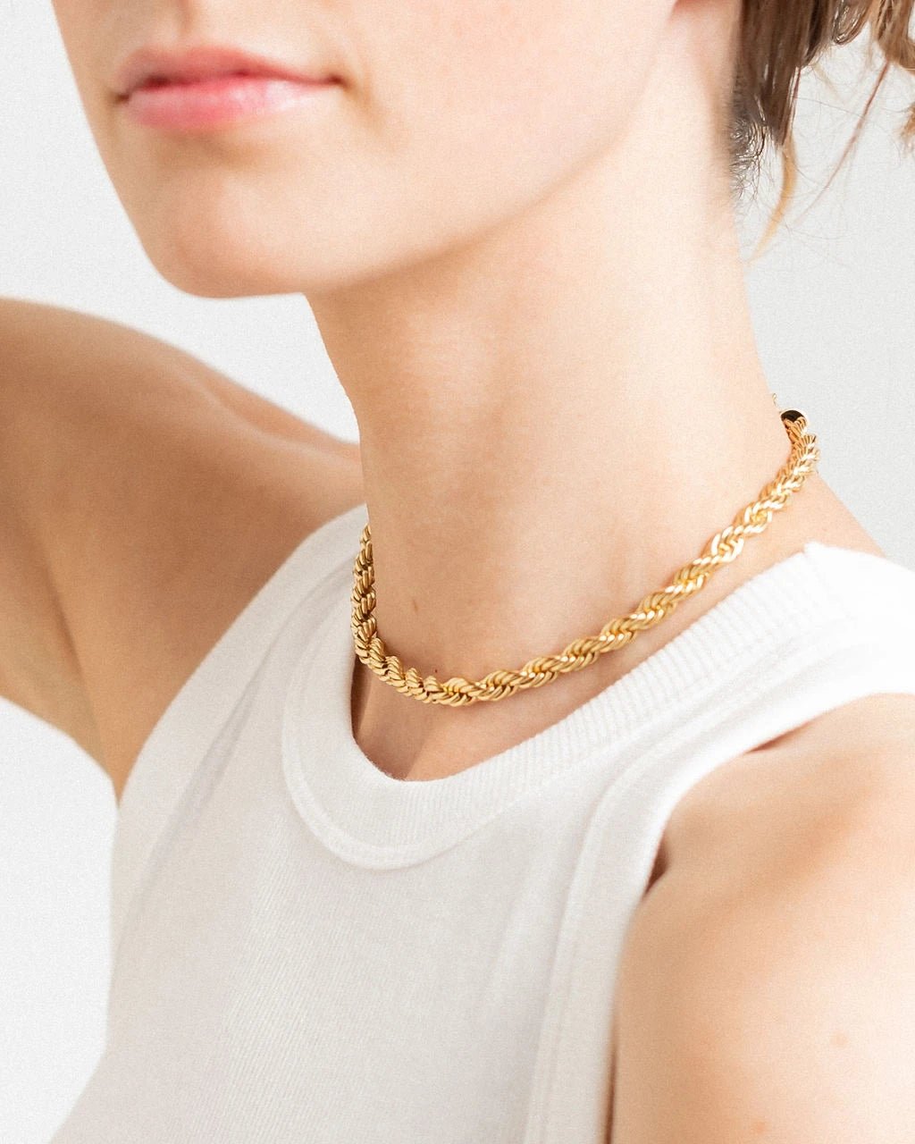Twisted Chain Choker Necklace - Built From Pain Clothing