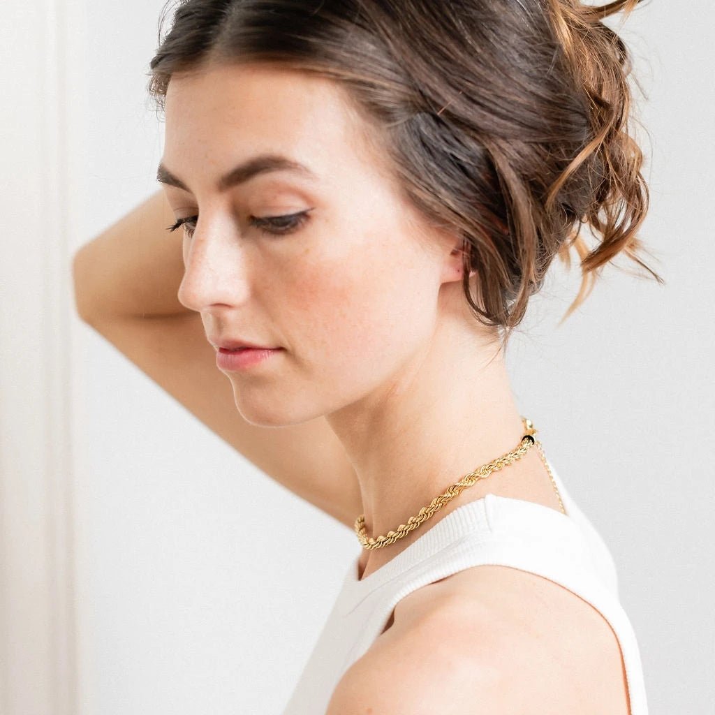 Twisted Chain Choker Necklace - Built From Pain Clothing