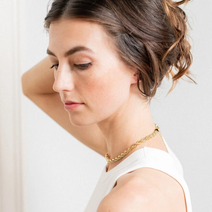Twisted Chain Choker Necklace - Built From Pain Clothing